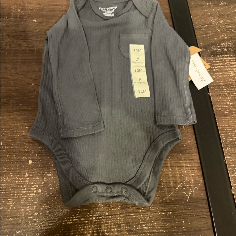 Cozy Baby Long Sleeve Bodysuit - Gray